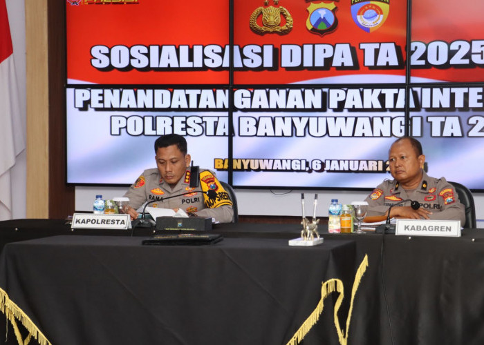 Tingkatkan Kinerja dan Pelayanan, Polresta Banyuwangi Gelar Sosialisasi DIPA 2025