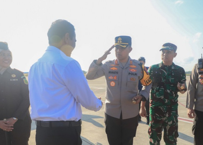 Kapolres Kediri Dampingi Menteri Pertanian RI Kunker di Perkebunan Djengkol Plosoklaten