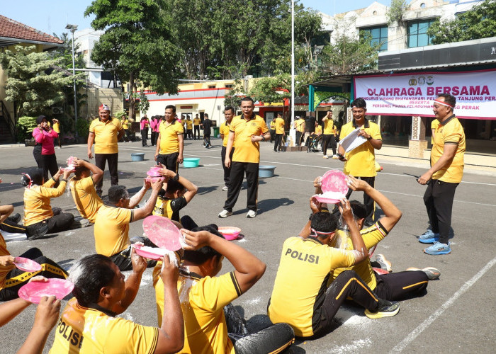 Semarak HUT ke-81 RI, Polres Pelabuhan Tanjung Perak Gelar Olahraga dan Lomba