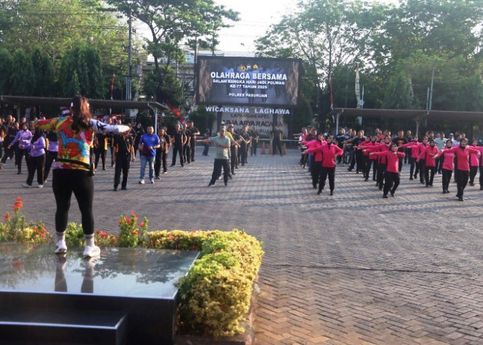 Olahraga Bersama Polres Pasuruan: Rajut Kebersamaan dalam Semangat Kemerdekaan