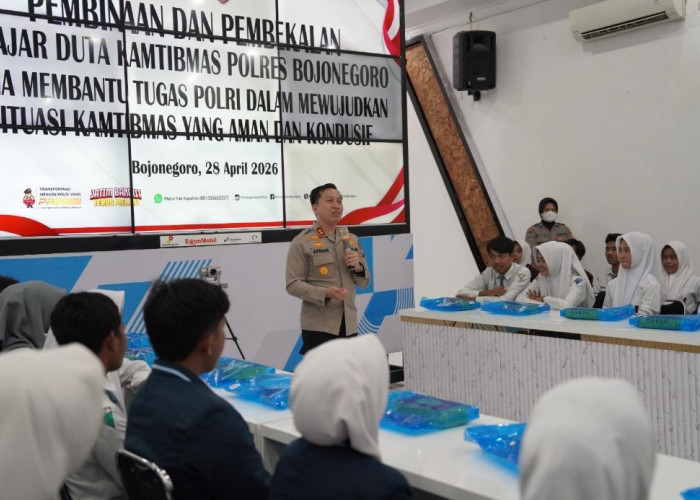 Program Pelajar Duta Kamtibmas 2026 Digelar, Kapolres  Bojonegoro Dorong Pelajar Jadi Role Model Kamtibmas