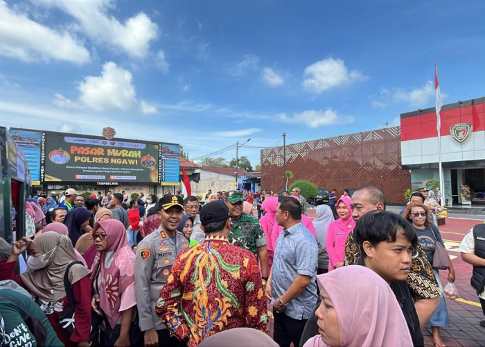 Jaga Stabilitas Harga Pangan, Polres Ngawi Gelar Pasar Murah Ramadan