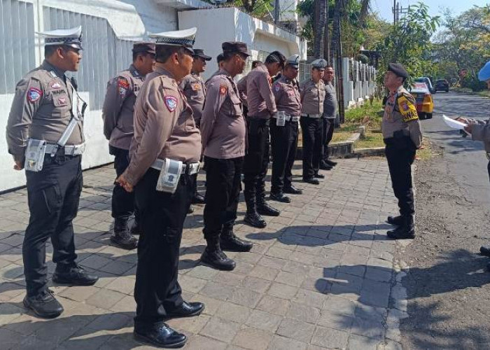 Polsek Mulyorejo Gelar Apel Kesiapan Pengamanan Unjuk Rasa PT Pakerin