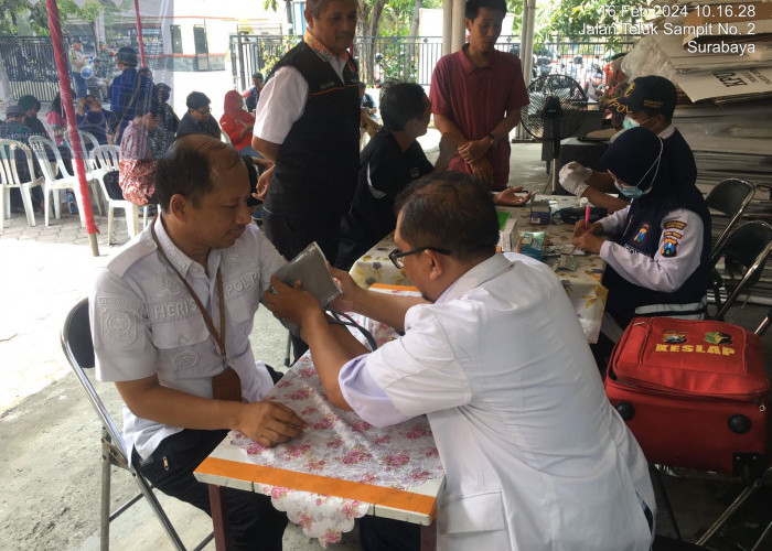 Klinik Pratama Polres Pelabuhan Tanjung Perak Gelar Safari Kesehatan Petugas Pelaksana Pemilu di PPK