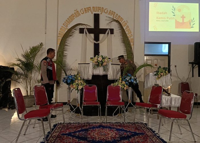 Polisi Sidoarjo Amankan Ibadah Jumat Agung di Sejumlah Gereja