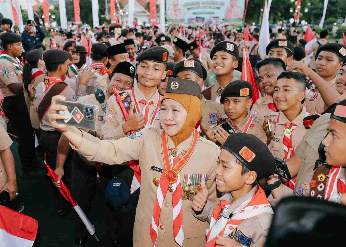 1.537 Pramuka Jatim Berangkat ke Jamnas XII, Bawa Misi Kebinekaan hingga Budaya Bumi Majapahit