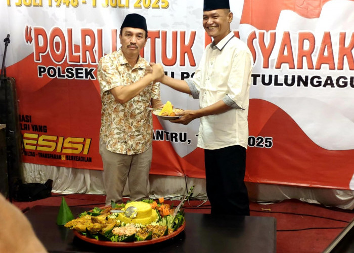 Polsek Ngantru Polres Tulungagung Tasyakuran Hari Bhayangkara Ke-79   