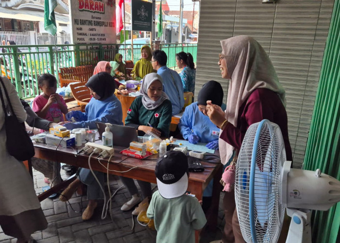 Wujud Kepedulian Sosial, NU Ranting Rambipuji Jember Gelar Aksi Donor Darah, Kumpulkan 67 Kantong
