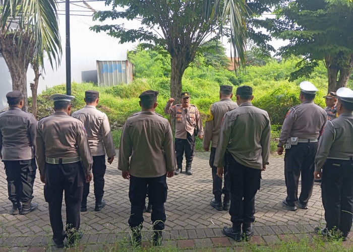 Apel Pengamanan Unjuk Rasa F-SPMI, Kapolsek Sawahan Pastikan Keamanan Terjaga