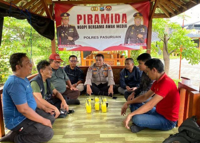 Polres Pasuruan Ajak Wartawan Tangkal Hoaks Lewat Ngopi Bareng PIRAMIDA