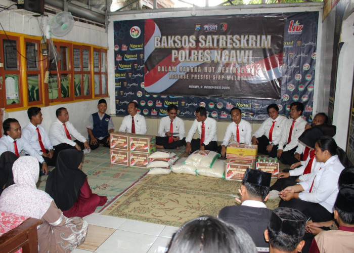 Peringati Hari Jadi Reserse Polri ke-78, Satreskrim Polres Ngawi Gelar Bakti Sosial dan Doa Bersama