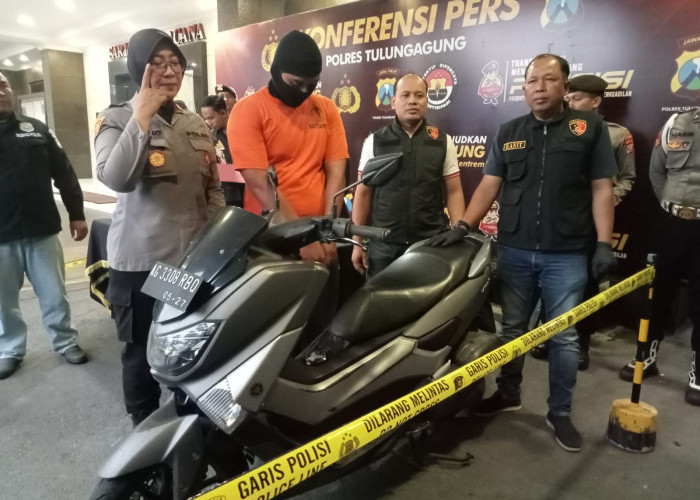 Maling Motor di Tulungagung Ditangkap Saat Ngopi di Warkop