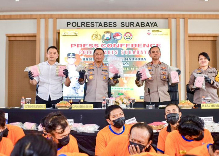 Polrestabes Surabaya Ungkap 59 Kasus Narkoba, Ringkus 83 Tersangka dengan BB Senilai Rp 35 Miliar