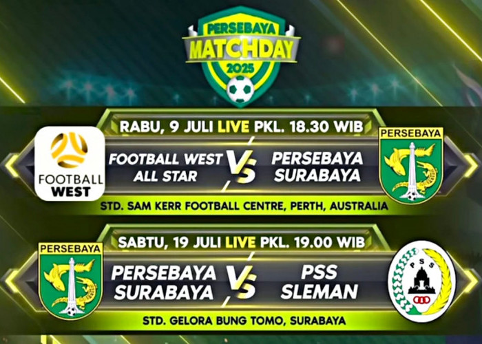 Persebaya Match Day 2025, Bajul Ijo Siap Jajal Ramuan Baru Bareng Football West All Star dan PSS Sleman
