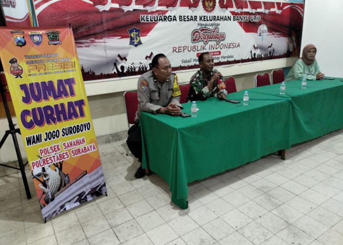 Dekatkan Diri dengan Masyarakat, Polsek Sawahan Gelar Jumat Curhat di Banyu Urip