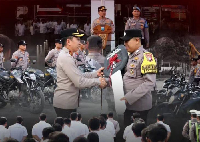 Kapolres Bojonegoro Serahkan Kendaraan Dinas Roda Dua untuk Bhabinkamtibmas