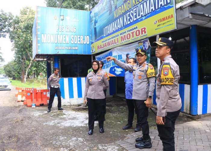 Kapolres Ngawi Cek Lokasi Pos Pam Operasi Ketupat Semeru 2026, Pastikan Siap Maksimal