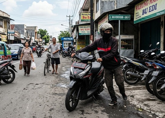 Maling Gasak Motor Pegawai DPW PSI Jatim di Ngagel Surabaya