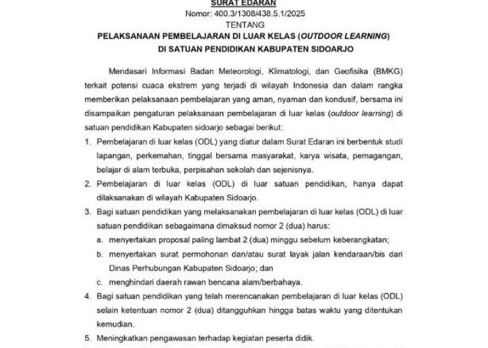 ODL di Luar Sidoarjo Diminta Ditangguhkan