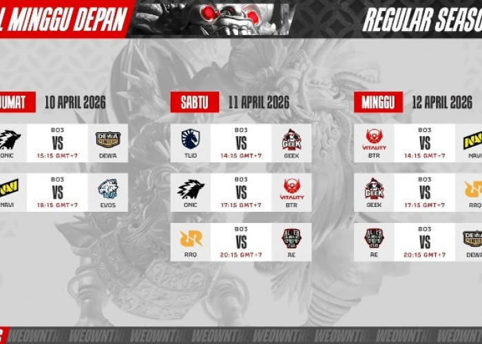 Jadwal MPL ID S17 Week 3, Ujian Konsistensi Tim Papan Atas hingga Duel Penentu Klasemen