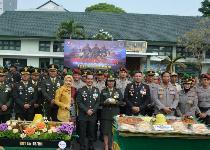 Korem 083/Bdj Gelar Upacara Peringatan HUT Ke-78 TNI