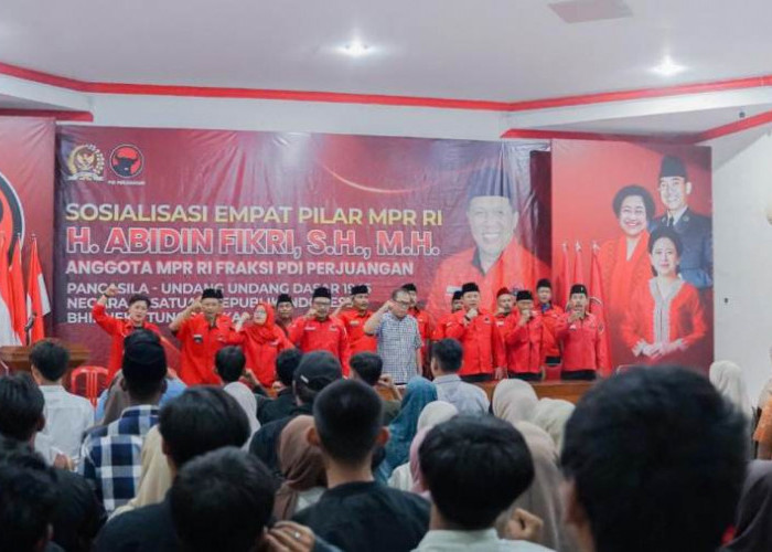 Sosialisasi Empat Pilar MPR RI Bersama Mahasiswa Se-Bojonegoro  Dilaksanakan di Kantor DPC PDI Perjuangan 