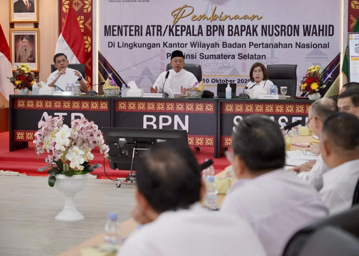 Pembinaan di Kanwil BPN Sumsel, Menteri Nusron Tekankan Layanan Pertanahan Adaptif bagi Generasi Muda