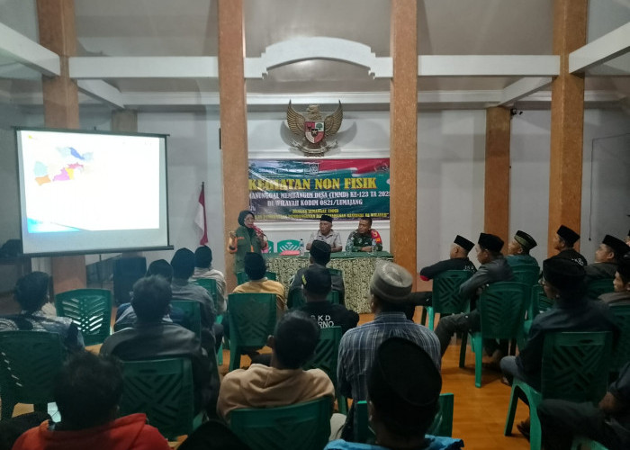 Kodim 0821/Lumajang Gelar Sosialisasi Desa Tangguh Bencana dalam TMMD ke-123