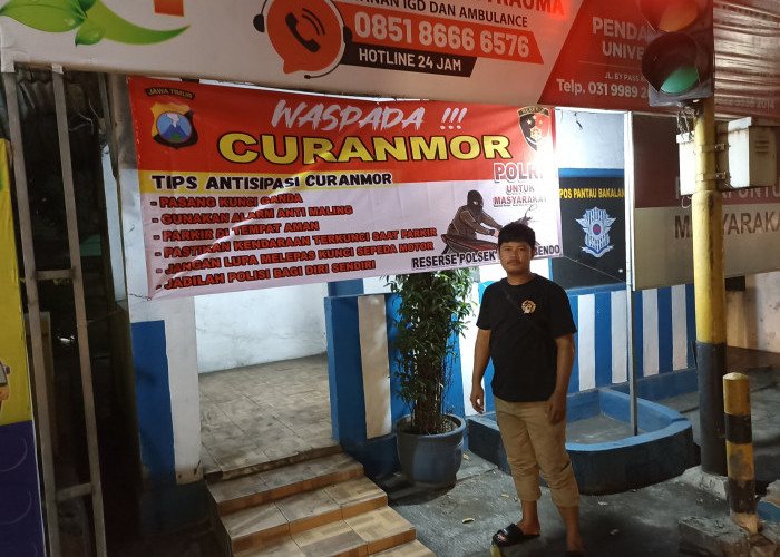 Polsek Balongbendo Pasang Imbauan Antisipasi Curanmor