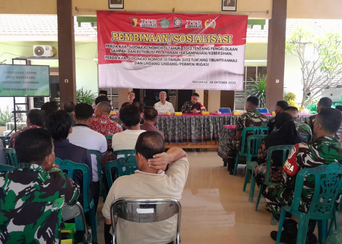 TMMD ke-126 Kodim 0816/Sidoarjo Sosialisasikan Pengelolaan Sampah, Wujudkan Desa Bersih dan Sehat