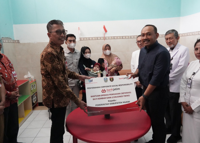 Bank Jatim Salurkan CSR Operasi Pemisahan Bayi Kembar Siam Asal Ngawi