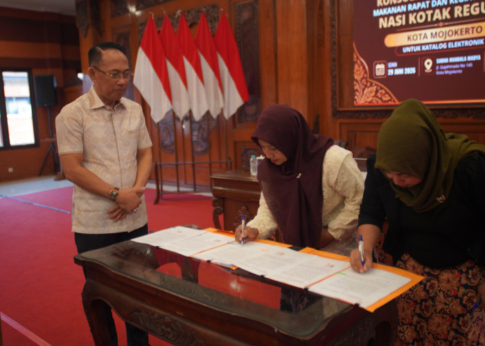 Pemkot Mojokerto Kunci Harga Mamin, 30 Penyedia Teken Kontrak Payung 11 Menu Nasi Kotak
