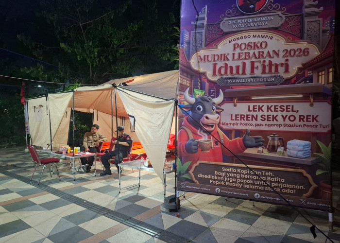PDIP Surabaya Dirikan Posko Mudik Lebaran di Pasar Turi, Pelayanan 24 Jam