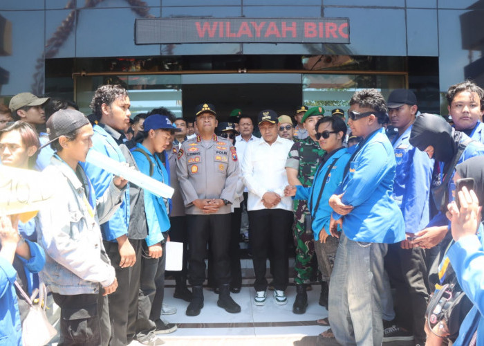 3 Kali Demo Mahasiswa di Mapolresta Sidoarjo Damai dan Kondusif