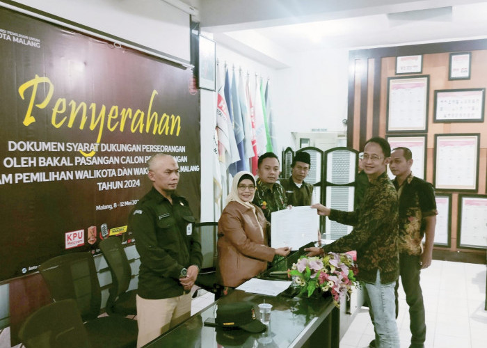 Pilkada Kota Malang 2024 Jalur Perseorangan: KPU Terima Syarat Dukungan Briyan - Ahmad 