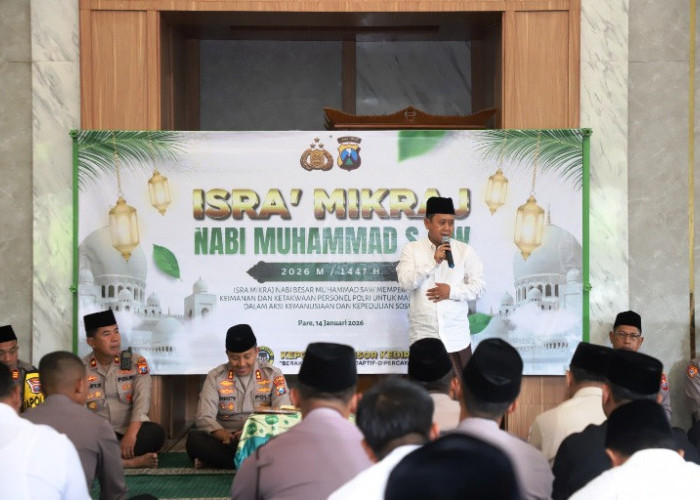 Peringatan Isra Mikraj, Polres Kediri Ajak Personel Seimbangkan Iman dan Tugas