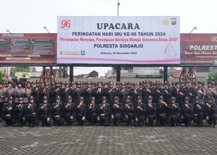 Polresta Sidoarjo Gelar Upacara Hari Ibu Ke-96