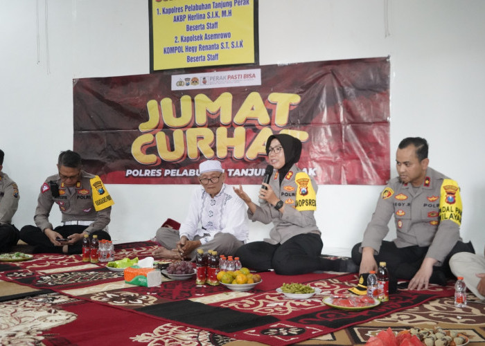 Gelar Jumat Curhat Kapolres Tanjung Perak AKBP Herlina Serap Aspirasi Warga