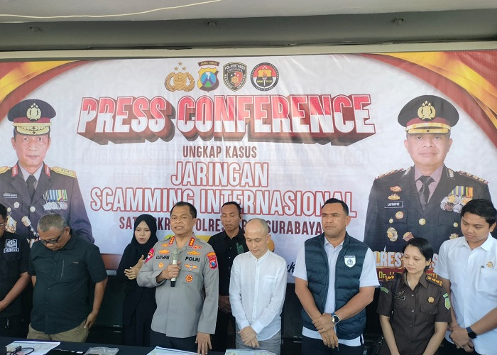Bongkar Scamming Internasional, Polrestabes Surabaya Tetapkan 45 Orang  Tersangka