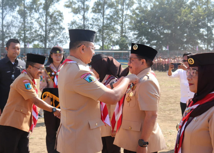 Pj Wali Kota Batu Pimpin Upacara Hari Pramuka Ke-63