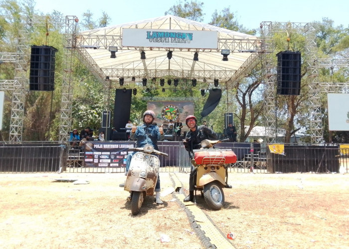 Ribuan Pecinta Skuter dan Perantau Padati Lamongan Vespa Party 2 di Waduk Gondang