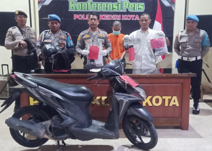 Karyawan Cafe di Banjaran Ditangkap Polsek Kediri Kota Usai Curi Motor di Dandangan