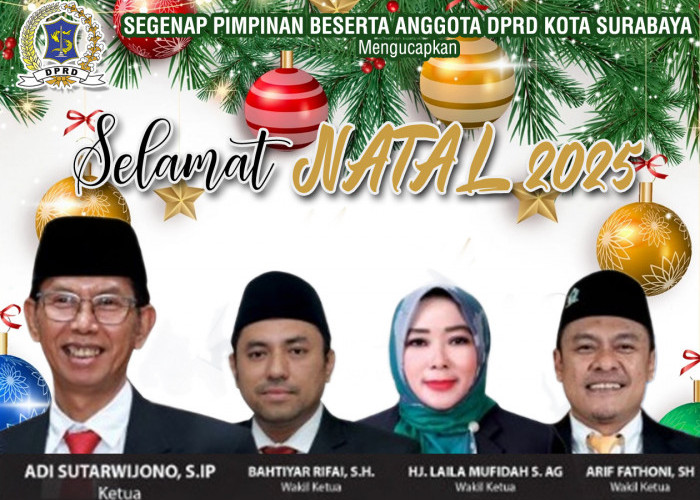 Segenap Pimpinan Beserta Anggota DPRD Kota Surabaya mengucapkan Selamat Natal 2025