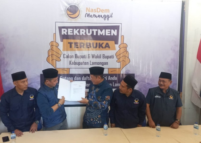 Bupati dan Wakil Bupati Aktif Berebut Mendaftar Bacakada di DPD NasDem Lamongan