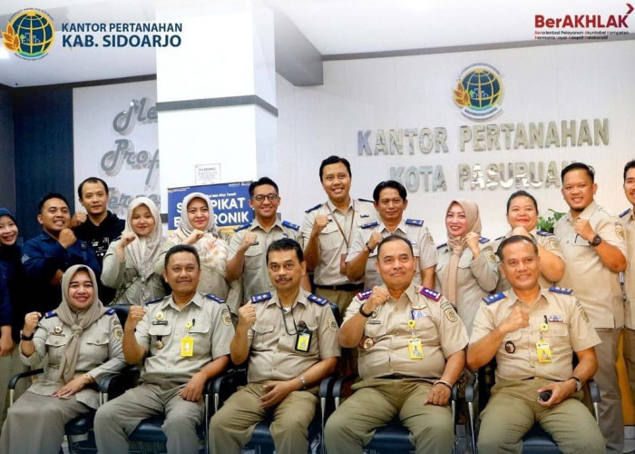 Kantah Sidoarjo Studi Tiru Penerbitan Sertifikat Elektronik ke Kantah Kota Pasuruan