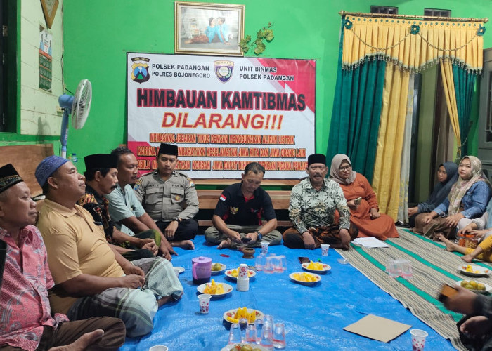 Panit Binmas Polsek Padangan Berikan Sosialisasi Larangan Penggunaan Jebakan Tikus Beraliran Listrik