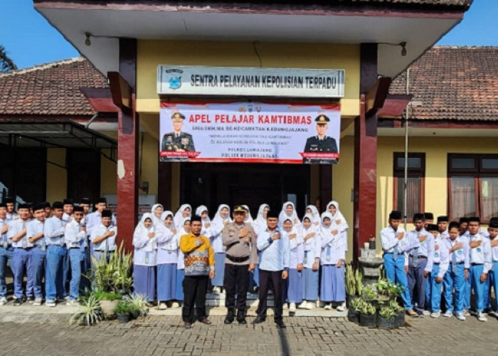 Apel Pelajar Kamtibmas di Kedungjajang, Siswa Diingatkan Hindari Tawuran dan Narkoba