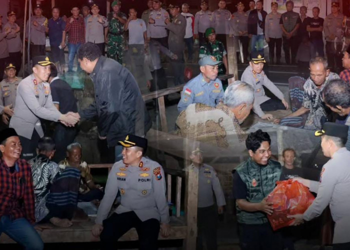 Kapolres Bojonegoro Pimpin Patroli Skala Besar, Sambangi Pos Kamling di Kecamatan Dander