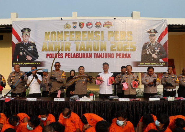 Polres Pelabuhan Tanjung Perak Tekan Angka Kriminalitas 13 Persen Sepanjang 2025