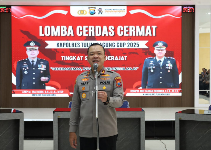 Songsong Generasi Emas 2045, Polres Tulungagung Gelar Lomba Cerdas Cermat Antar SMA/SMK